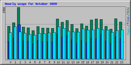 Hourly usage for October 2020