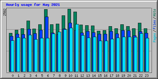 Hourly usage for May 2021