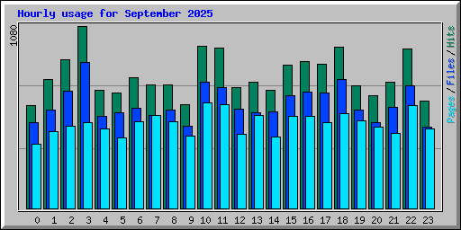 Hourly usage for September 2025