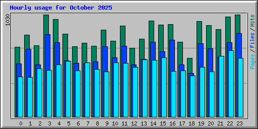 Hourly usage for October 2025